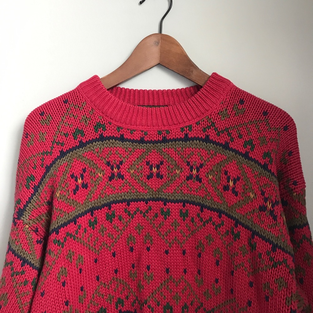 Eddie Bauer fair isle pullover sweater
